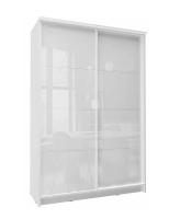 Шкаф-купе Байкал-2 Белый/Белый глянец