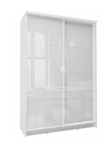 Шкаф-купе Байкал-2 Белый/Белый глянец
