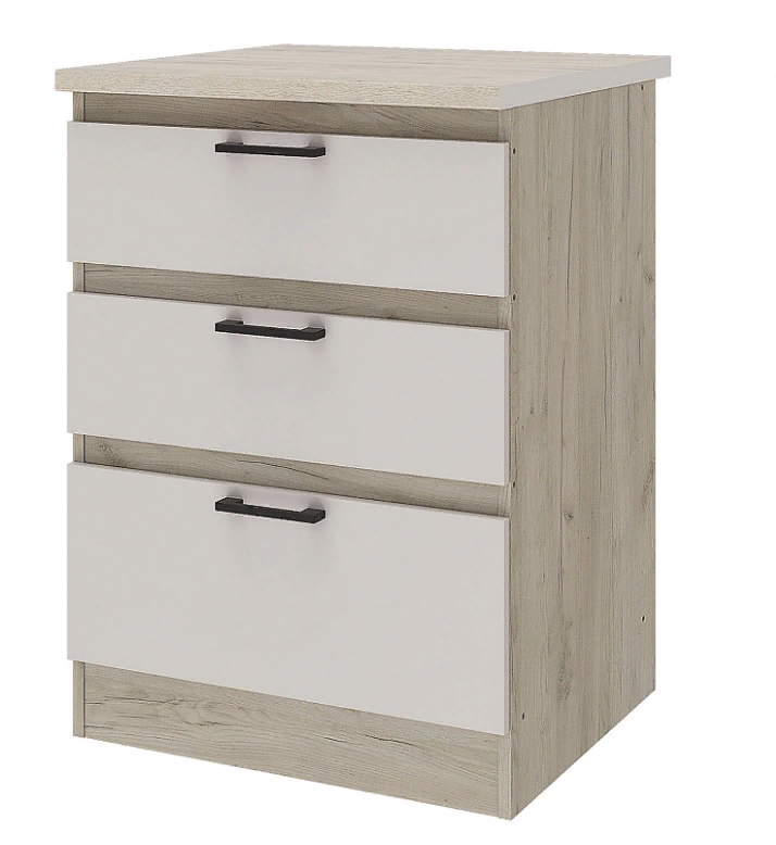 Сан-Ремо 454.35 Шкаф напол. с яш. 60 Дуб крафт /Кашемир