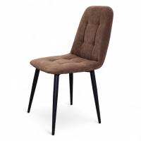 Стул Остин (металл черный, велюр коричневый ULTRA CHOCOLATE