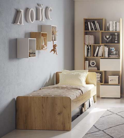 Стеллаж-трансформер Лойс 95 Дуб золотистый/ Графит