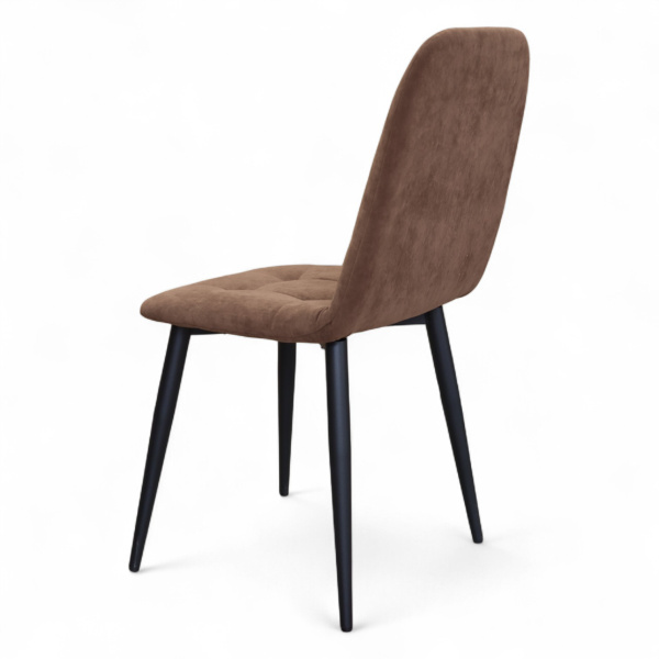Стул Остин (металл черный, велюр коричневый ULTRA CHOCOLATE