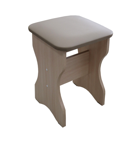 Табурет БН-200 Мягкий Дуб Атланта/ кожзам кофе с молоком