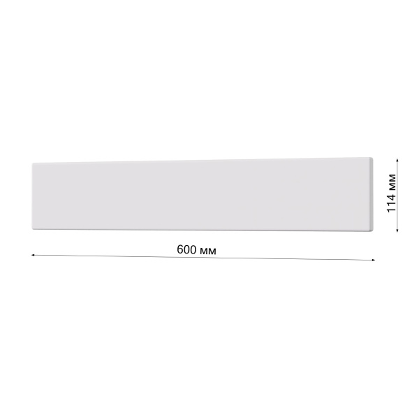 Фасад БЕЛЫЙ МАТОВЫЙ под духовку 114 * 600