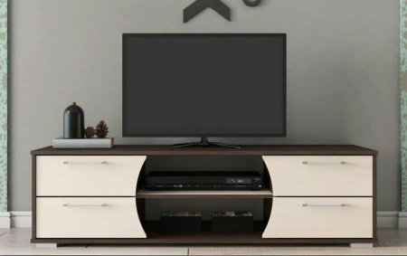 Тумба под ТВ-10 , Дуб выбеленный/корпус Венге