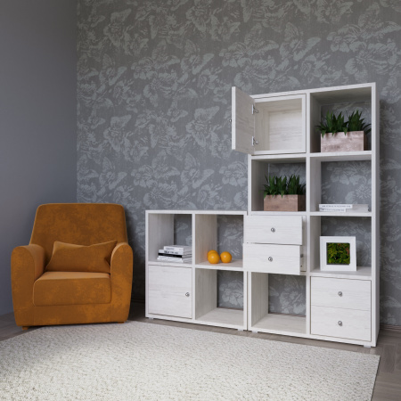 КОРИНН  Стеллаж 1 х 4 ячейки / Сосна лофт 