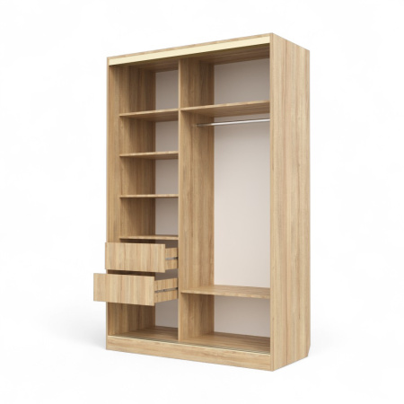 Шкаф-купе Клэр 1400х597х2200 с ящ/дуб сонома-золото