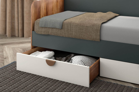 Тризиль Детская 476.14 Кровать 900*2000/Дуб Барокко/зел.камень