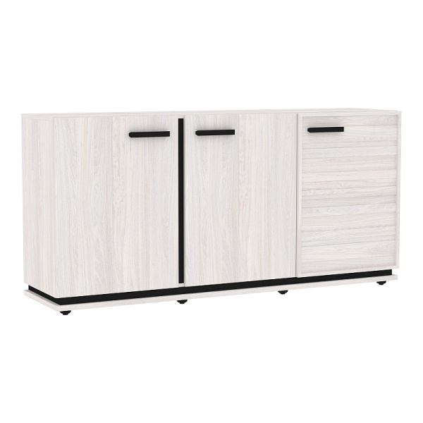 Nature 5(гостиная) Тумба МЦН (Ясень анкор светлый-Черный) 