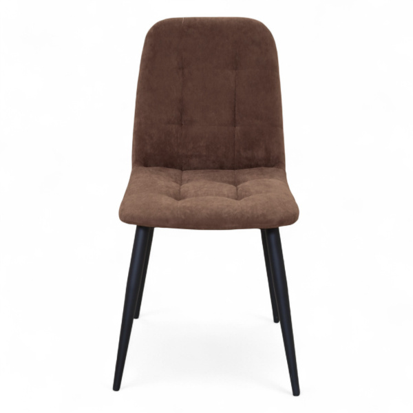 Стул Остин (металл черный, велюр коричневый ULTRA CHOCOLATE