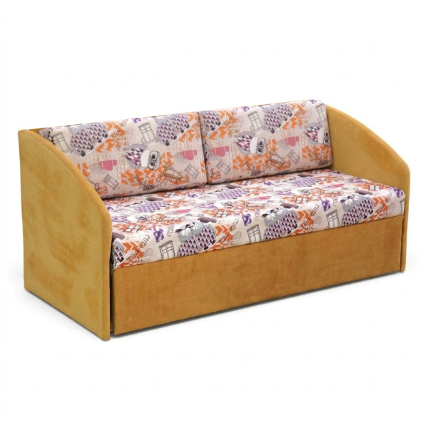 Диван малогабаритный  "Лидер 1/2" OWL brick/Velvet Lux6