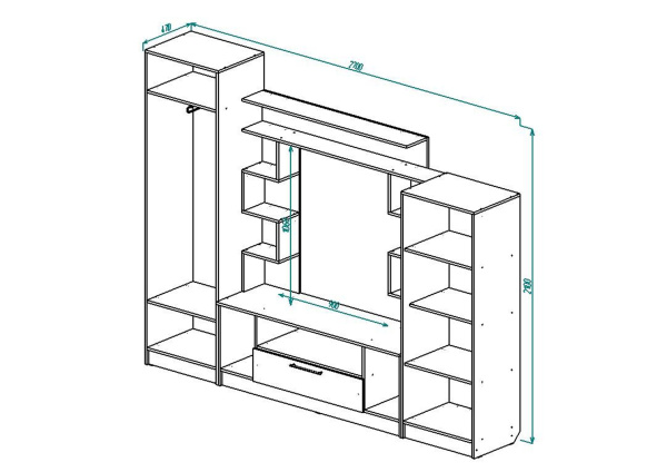 Горка Г-7 Белый/корпус Дуб сонома