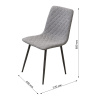 Стул JZC-114P-1 металл , ткань SANDEDGREY Серый