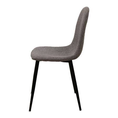 Стул JZC-114 металл черный, ткань  LUMOS 08 Серый/Bazhou