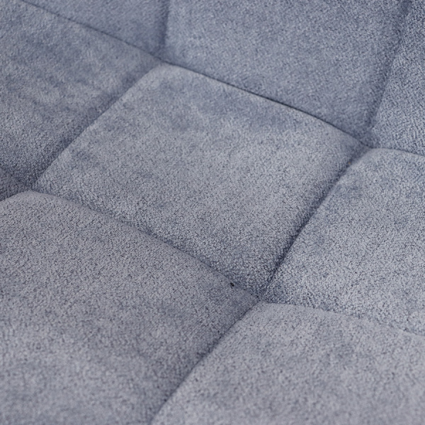 Стул JZC-114P металл черный, ткань 2130-8 Голубой