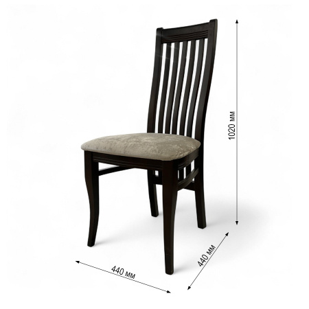 Стул Барон 2-М темный орех, ткань Катания 03 (светло-коричневый)