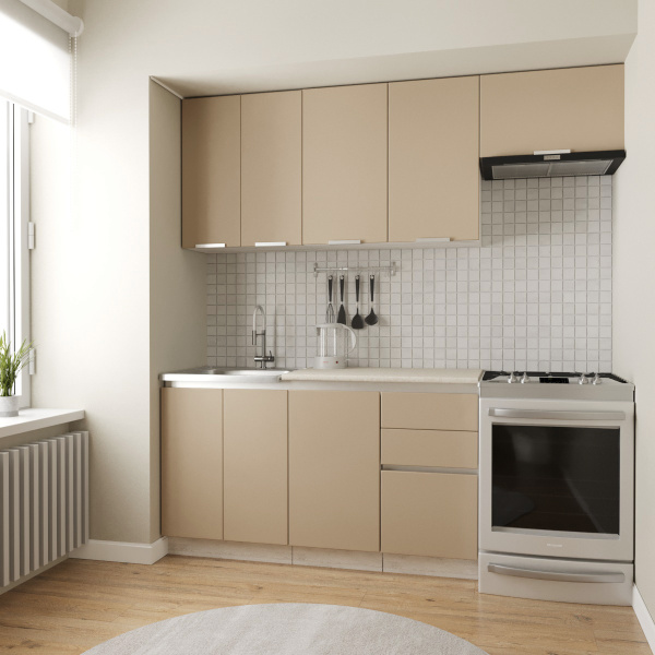 Кухонный гарнитур Соул 1,4м Сосна Лофт/Вижен (без столешницы без мойки)