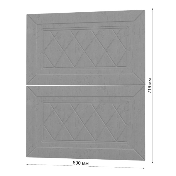 Фасад РОМБ серый 2 ящика 600