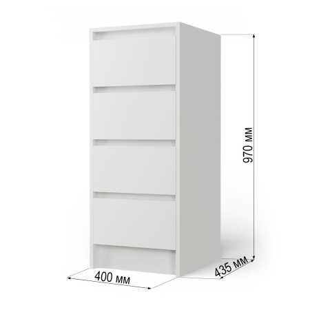 Комод ВЕНСЕН 4 ящика/Белый