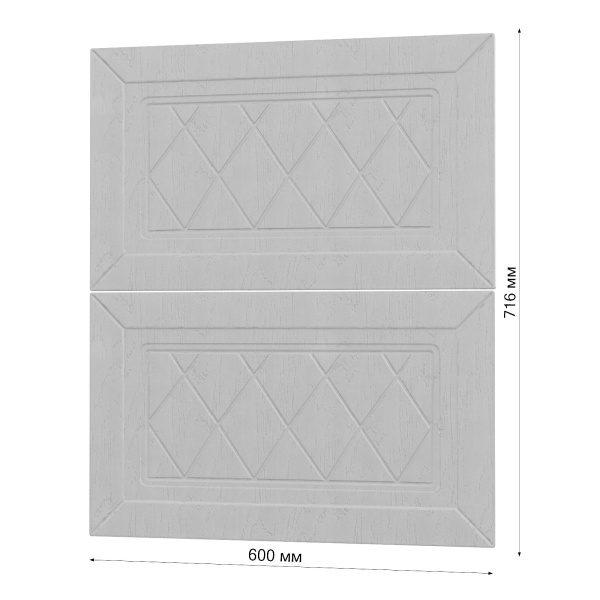 Фасад РОМБ серый 2 ящика 600