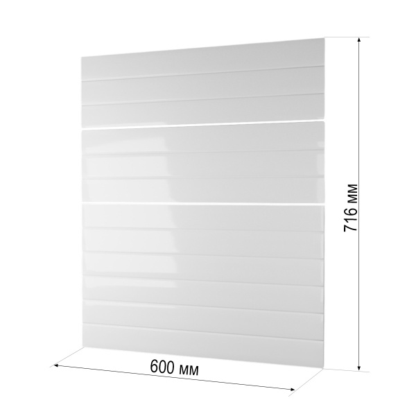 Фасад БЕЛЫЙ ГЛЯНЕЦ 3 ящика 400