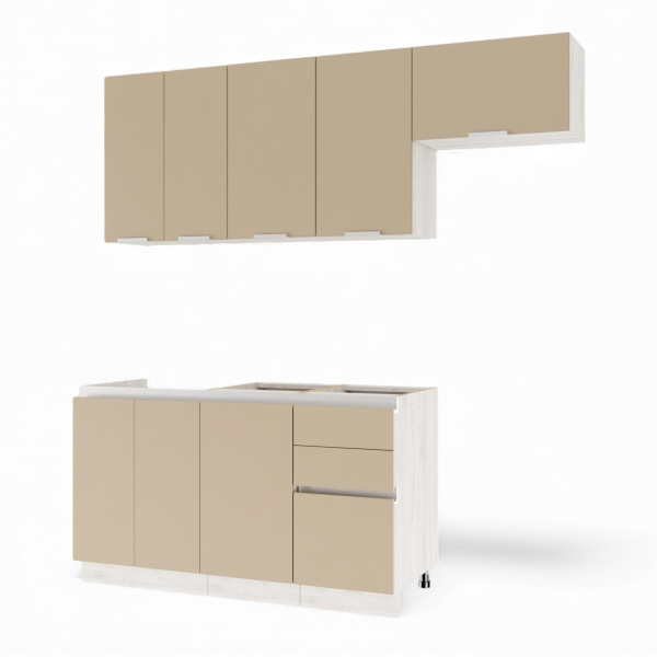 Кухонный гарнитур Соул 1,4м Сосна Лофт/Вижен (без столешницы без мойки)