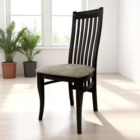 Стул Барон 2-М темный орех, ткань Катания 03 (светло-коричневый)