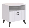 Ева Тумба прикроватная/Белое дерево/Белый матовый