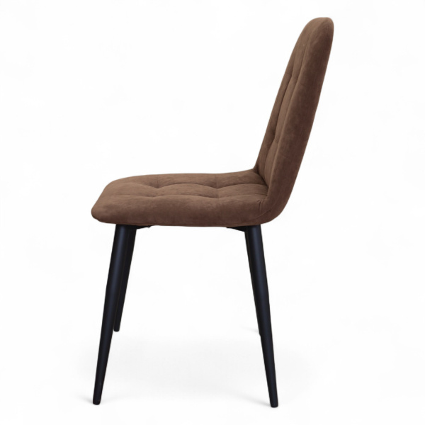 Стул Остин (металл черный, велюр коричневый ULTRA CHOCOLATE